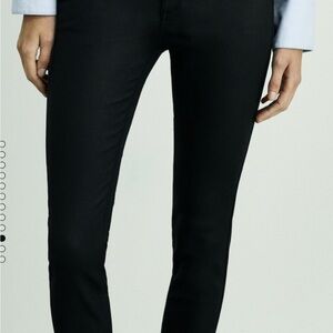 MANGO/MNG WAXED Black Skinny Jeans
